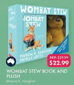 QBD Wombat stew book and plush offer
