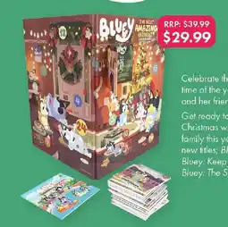 QBD Bluey: the most amazing advent calendar book collection offer