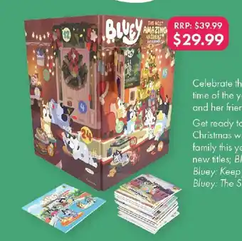 QBD Bluey: the most amazing advent calendar book collection offer