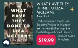 QBD What have they done to liza mclean? offer