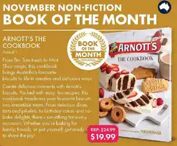 QBD Arnott's the cookbook offer