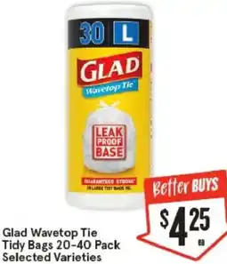 IGA Glad Wavetop Tie Tidy Bags offer