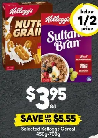 Selected Kelloggs Cereal
