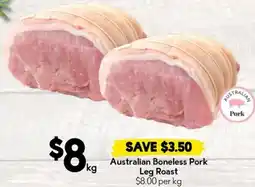 Drakes Australian Boneless Pork Leg Roast offer