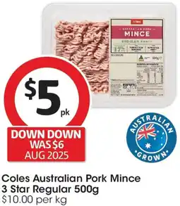 Coles Coles Australian Pork Mince offer