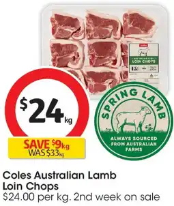 Coles Coles Australian Lamb Loin Chops offer