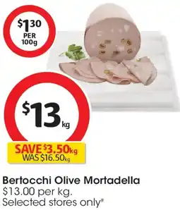 Coles Bertocchi Olive Mortadella offer