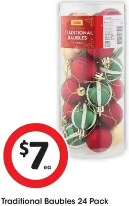 Coles Traditional Baubles offer