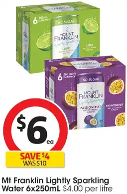 Coles Mt Franklin Lightly Sparkling Water offer