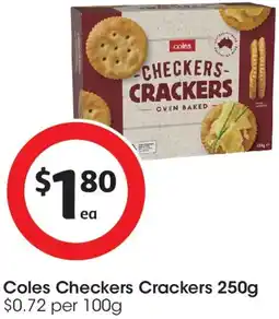 Coles Coles Checkers Crackers offer