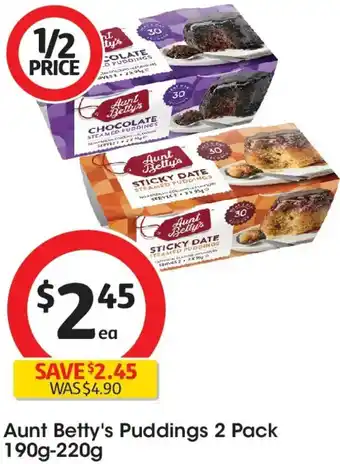 Coles Aunt Betty's Puddings offer