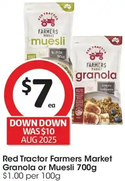 Coles Red Tractor Farmers Market Granola or Muesli offer