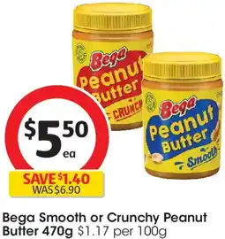 Coles Bega Smooth or Crunchy Peanut Butter offer