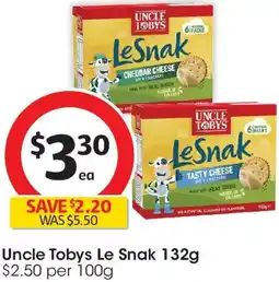 Coles Uncle Tobys Le Snak offer