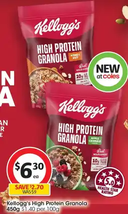 Coles Kellogg's High Protein Granola offer