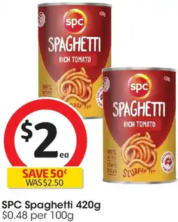 Coles SPC Spaghetti offer