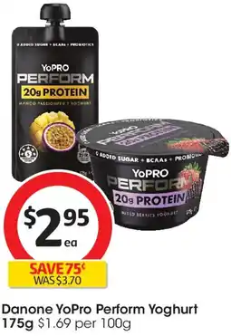 Coles Danone YoPro Perform Yoghurt offer