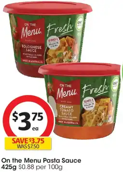 Coles On the Menu Pasta Sauce offer
