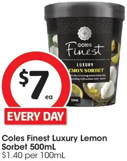 Coles Coles Finest Luxury Lemon Sorbet offer