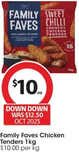 Coles Family Faves Chicken Tenders offer