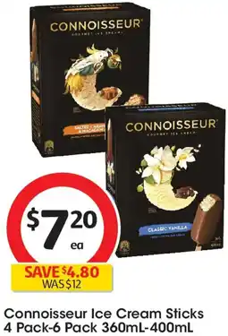 Coles Connoisseur Ice Cream Sticks offer
