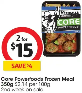 Coles Core Powerfoods Frozen Meal offer