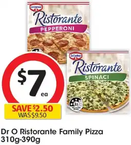 Coles Dr O Ristorante Family Pizza offer