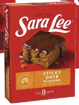 Coles Sara Lee Sticky Date Pudding offer