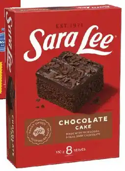 Coles Sara Lee Chocolate Cake offer