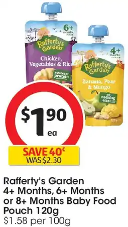 Coles Rafferty's Garden Baby Food Pouch offer