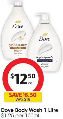 Coles Dove Body Wash offer