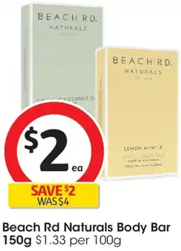 Coles Beach Rd Naturals Body Bar offer