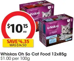 Coles Whiskas Oh So Cat Food offer