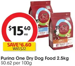 Coles Purina One Dry Dog Food offer
