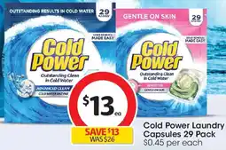 Coles Cold Power Laundry Capsules offer