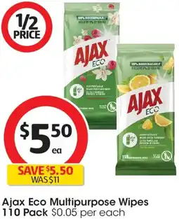 Coles Ajax Eco Multipurpose Wipes offer