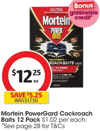 Coles Mortein PowerGard Cockroach Baits offer