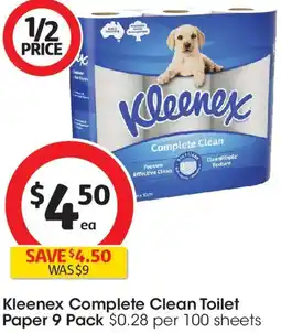 Coles Kleenex Complete Clean Toilet Paper offer