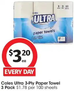 Coles Coles Ultra Paper Towel offer