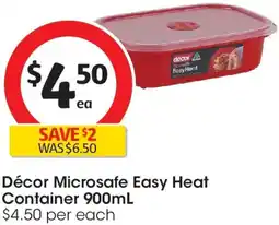 Coles Décor Microsafe Easy Heat Container offer