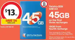 Coles Telstra SIM Kit offer