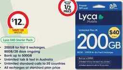 Coles Lyca Starter Pack offer