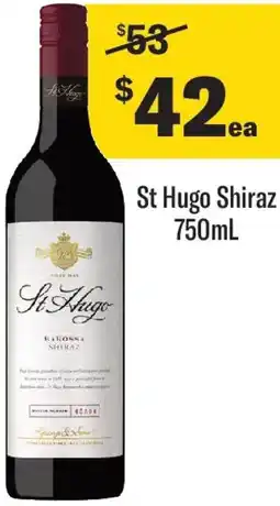 Coles St Hugo Shiraz offer