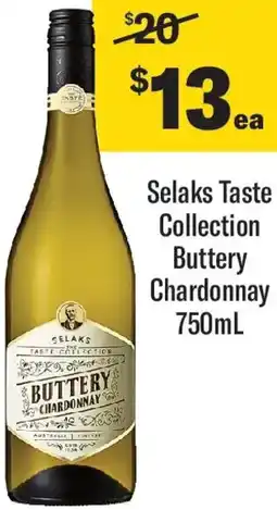 Coles Selaks Taste Collection Buttery Chardonnay offer