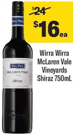 Coles Wirra Wirra McLaren Vale Vineyards Shiraz offer