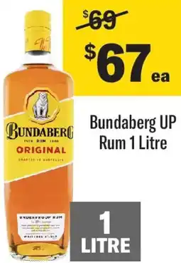 Coles Bundaberg UP Rum offer