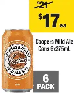Coles Coopers Mild Ale Cans offer