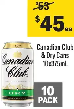 Coles Canadian Club & Dry Cans Club offer