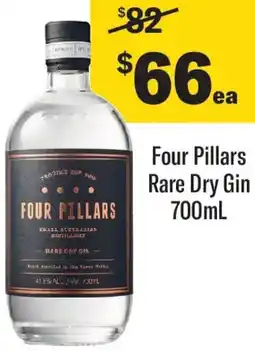 Coles Four Pillars Rare Dry Gin offer