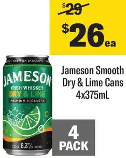 Coles Jameson Smooth Dry & Lime Cans offer